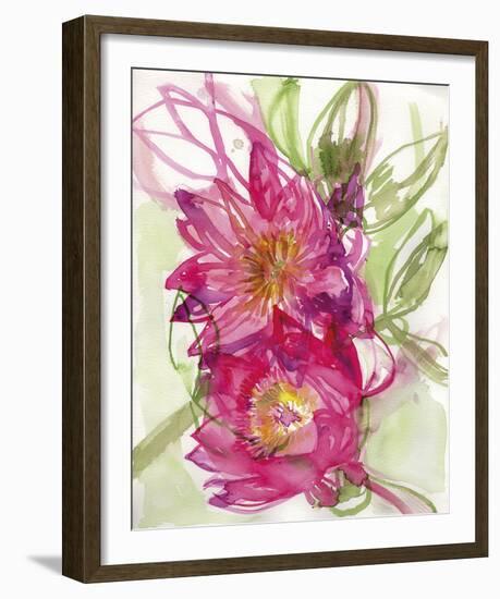 Pink Water Lillies-Paula Mills-Framed Giclee Print