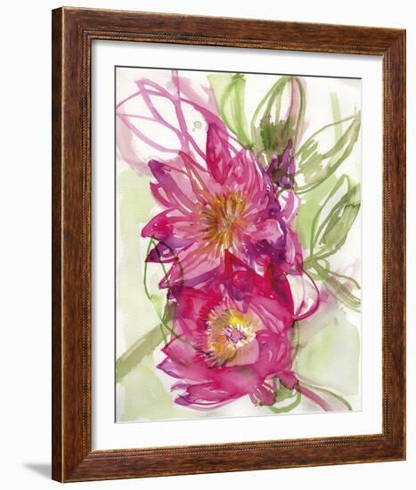 Pink Water Lillies-Paula Mills-Framed Giclee Print