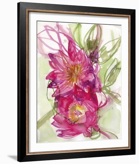 Pink Water Lillies-Paula Mills-Framed Giclee Print