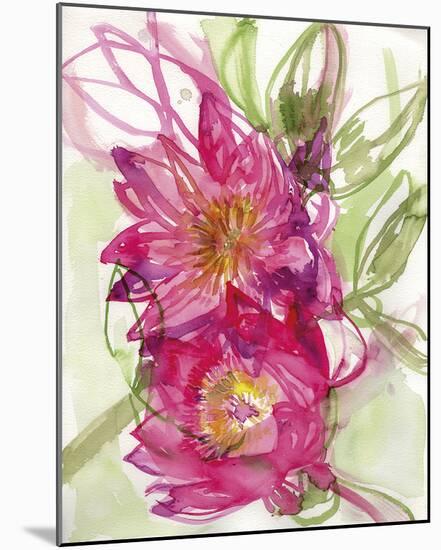 Pink Water Lillies-Paula Mills-Mounted Giclee Print