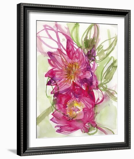 Pink Water Lillies-Paula Mills-Framed Giclee Print