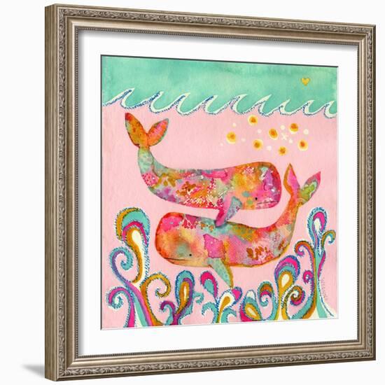 Pink Whales-Wyanne-Framed Giclee Print