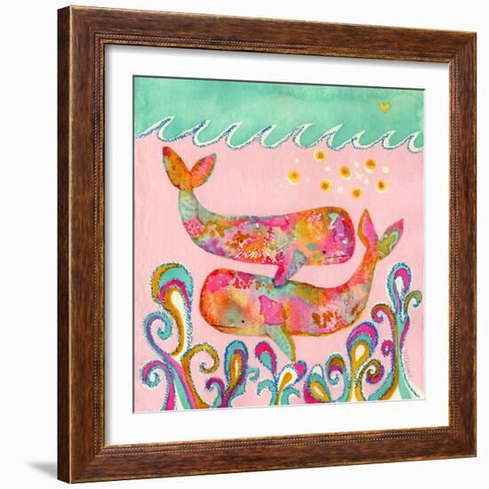 Pink Whales-Wyanne-Framed Giclee Print