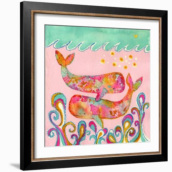 Pink Whales-Wyanne-Framed Giclee Print