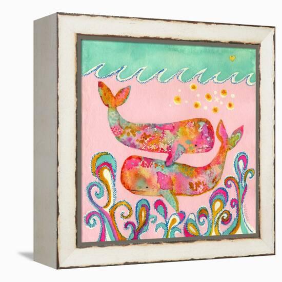 Pink Whales-Wyanne-Framed Premier Image Canvas