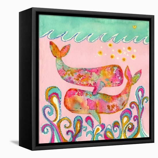 Pink Whales-Wyanne-Framed Premier Image Canvas