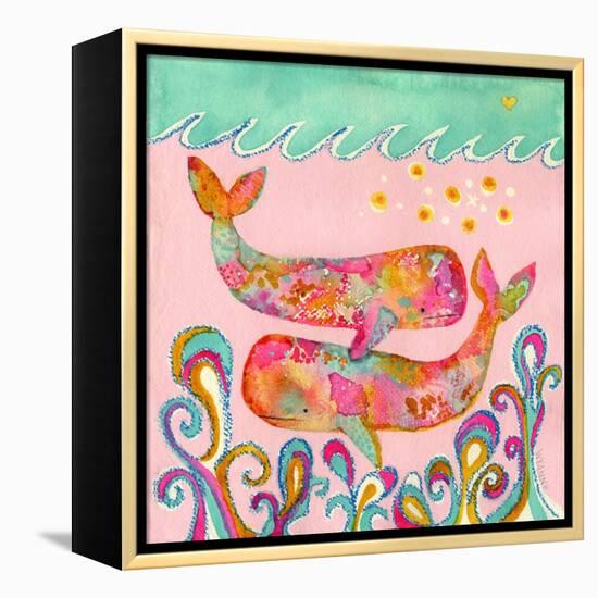 Pink Whales-Wyanne-Framed Premier Image Canvas
