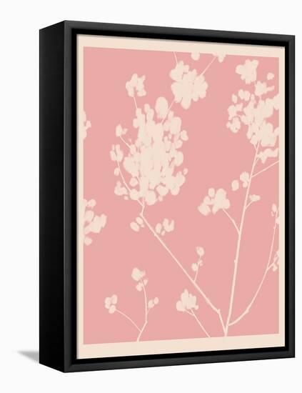 Pink Wildflower Silhouette I-Jacob Green-Framed Stretched Canvas