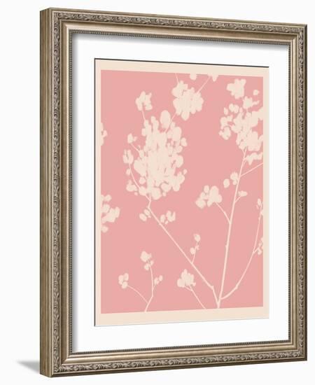 Pink Wildflower Silhouette I-Jacob Green-Framed Art Print