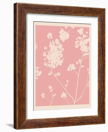 Pink Wildflower Silhouette I-Jacob Green-Framed Art Print