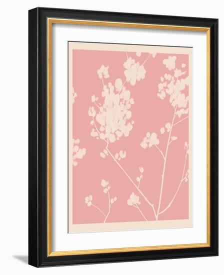 Pink Wildflower Silhouette I-Jacob Green-Framed Art Print