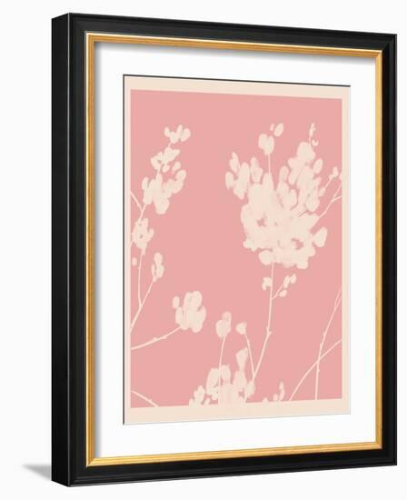 Pink Wildflower Silhouette II-Jacob Green-Framed Art Print
