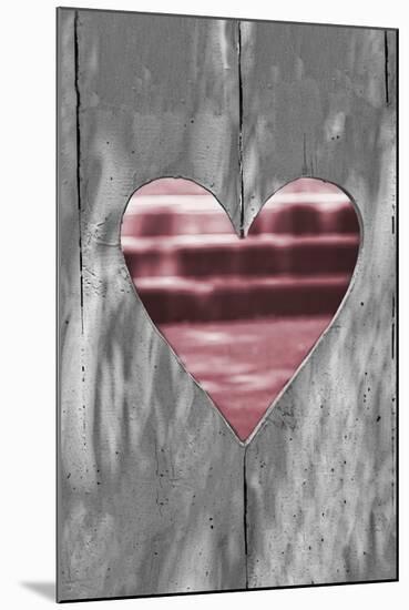 Pink Woodcut Heart I-Gail Peck-Mounted Photo