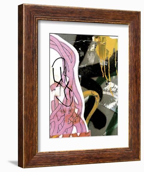 Pink Yellow Tag 1-Jenny Kraft-Framed Art Print