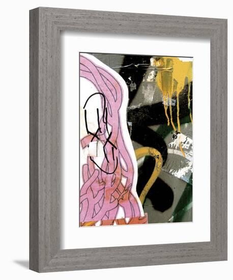 Pink Yellow Tag 1-Jenny Kraft-Framed Art Print