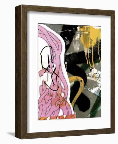 Pink Yellow Tag 1-Jenny Kraft-Framed Art Print