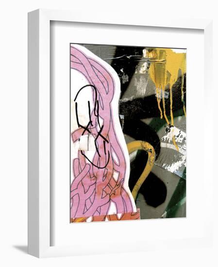 Pink Yellow Tag 1-Jenny Kraft-Framed Art Print