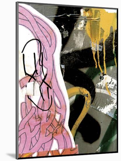 Pink Yellow Tag 1-Jenny Kraft-Mounted Art Print