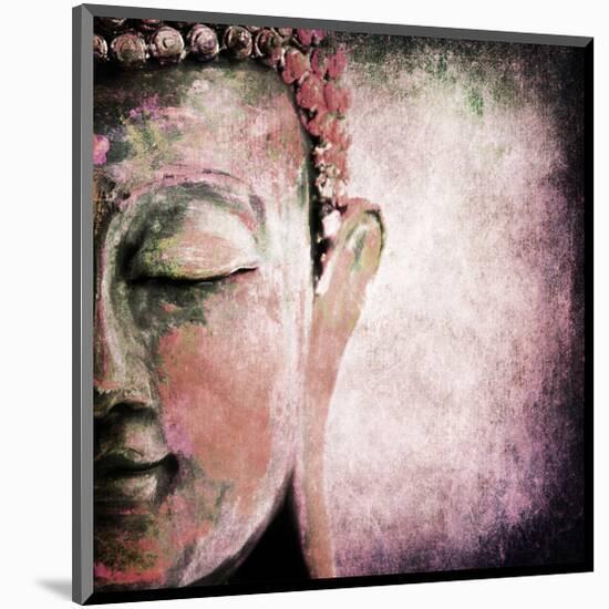 Pinkish Sgrafitto Buddha-null-Mounted Art Print