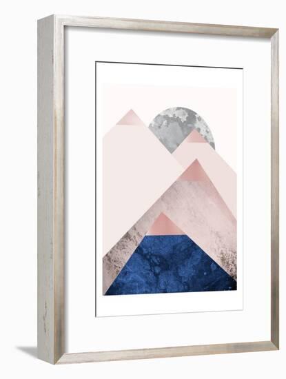 PinkNavy Mountains 2-Urban Epiphany-Framed Art Print