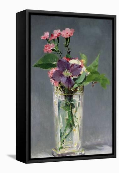 Pinks and Clematis in a Crystal Vase, c.1882-Edouard Manet-Framed Premier Image Canvas