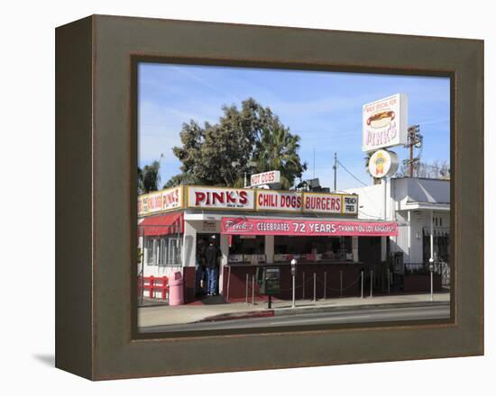 Pinks Hot Dogs, an La Institution, La Brea Boulevard, Hollywood, Los Angeles, California, United St-Wendy Connett-Framed Premier Image Canvas