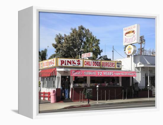 Pinks Hot Dogs, an La Institution, La Brea Boulevard, Hollywood, Los Angeles, California, United St-Wendy Connett-Framed Premier Image Canvas