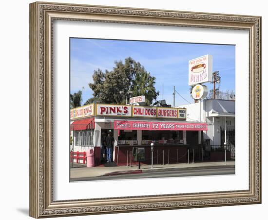 Pinks Hot Dogs, an La Institution, La Brea Boulevard, Hollywood, Los Angeles, California, United St-Wendy Connett-Framed Photographic Print