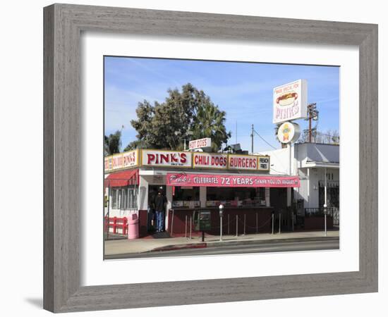 Pinks Hot Dogs, an La Institution, La Brea Boulevard, Hollywood, Los Angeles, California, United St-Wendy Connett-Framed Photographic Print