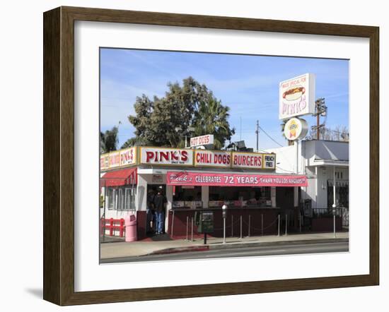 Pinks Hot Dogs, an La Institution, La Brea Boulevard, Hollywood, Los Angeles, California, United St-Wendy Connett-Framed Photographic Print