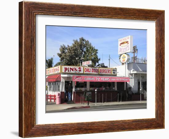 Pinks Hot Dogs, an La Institution, La Brea Boulevard, Hollywood, Los Angeles, California, United St-Wendy Connett-Framed Photographic Print