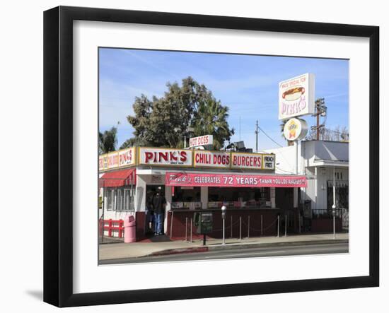 Pinks Hot Dogs, an La Institution, La Brea Boulevard, Hollywood, Los Angeles, California, United St-Wendy Connett-Framed Photographic Print