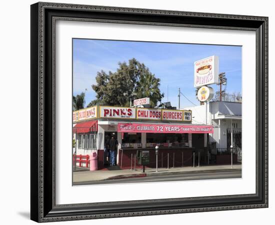 Pinks Hot Dogs, an La Institution, La Brea Boulevard, Hollywood, Los Angeles, California, United St-Wendy Connett-Framed Photographic Print