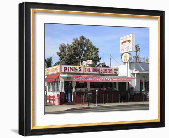 Pinks Hot Dogs, an La Institution, La Brea Boulevard, Hollywood, Los Angeles, California, United St-Wendy Connett-Framed Photographic Print