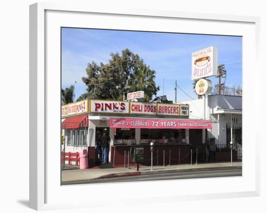 Pinks Hot Dogs, an La Institution, La Brea Boulevard, Hollywood, Los Angeles, California, United St-Wendy Connett-Framed Photographic Print