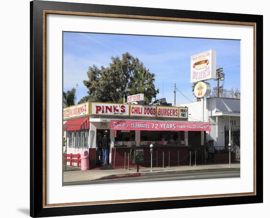 Pinks Hot Dogs, an La Institution, La Brea Boulevard, Hollywood, Los Angeles, California, United St-Wendy Connett-Framed Photographic Print