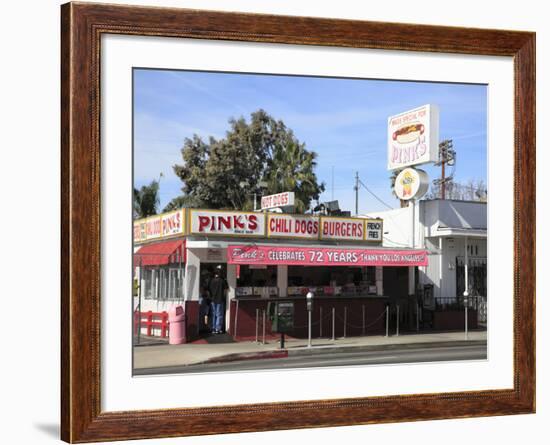 Pinks Hot Dogs, an La Institution, La Brea Boulevard, Hollywood, Los Angeles, California, United St-Wendy Connett-Framed Photographic Print