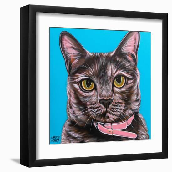 Pinky Cat-Carolee Vitaletti-Framed Art Print