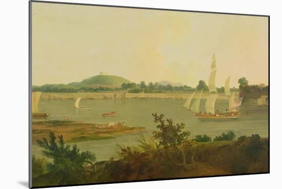 Pinnace Sailing Down the Ganges Past Monghyr Fort, c.1791-Thomas Daniell-Mounted Giclee Print