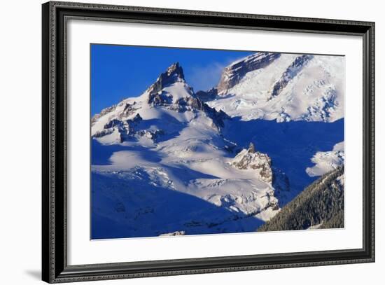 Pinnacle and Glacier on Mount Rainier-Paul Souders-Framed Photographic Print