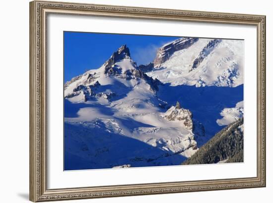 Pinnacle and Glacier on Mount Rainier-Paul Souders-Framed Photographic Print