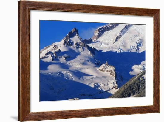 Pinnacle and Glacier on Mount Rainier-Paul Souders-Framed Photographic Print