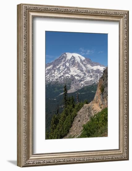 Pinnacle Peak Trail at Pinnacle saddle. Mount Rainier National Park-Alan Majchrowicz-Framed Photographic Print