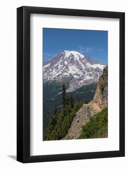 Pinnacle Peak Trail at Pinnacle saddle. Mount Rainier National Park-Alan Majchrowicz-Framed Photographic Print