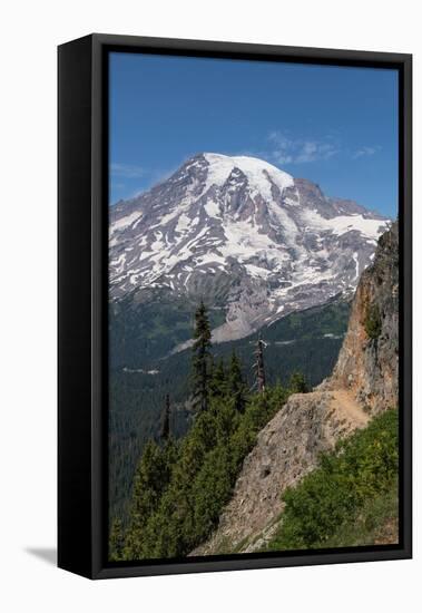 Pinnacle Peak Trail at Pinnacle saddle. Mount Rainier National Park-Alan Majchrowicz-Framed Premier Image Canvas