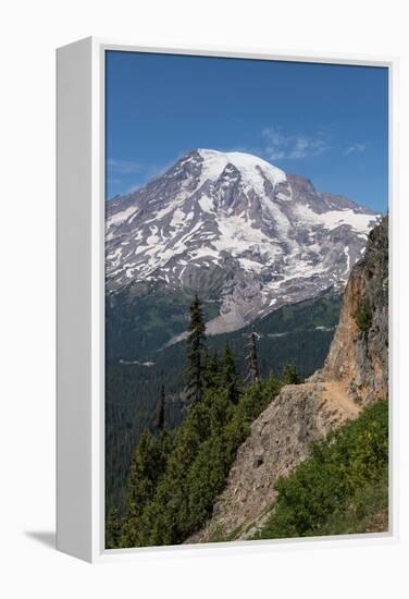 Pinnacle Peak Trail at Pinnacle saddle. Mount Rainier National Park-Alan Majchrowicz-Framed Premier Image Canvas