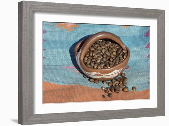 Pinon Nuts, an Important Food of Southwestern Native Americans, in a Pueblo Indian Pottery Bowl-null-Framed Giclee Print