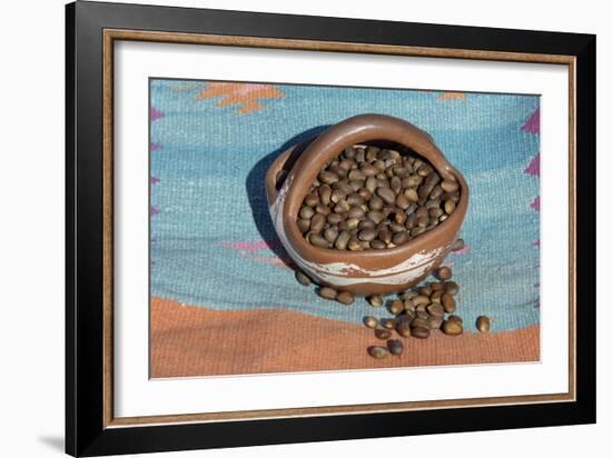 Pinon Nuts, an Important Food of Southwestern Native Americans, in a Pueblo Indian Pottery Bowl-null-Framed Giclee Print