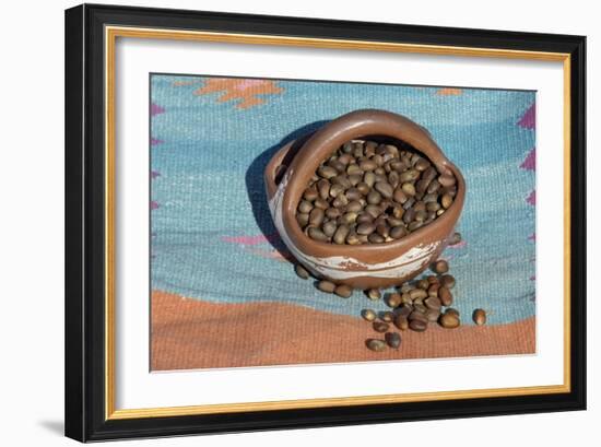 Pinon Nuts, an Important Food of Southwestern Native Americans, in a Pueblo Indian Pottery Bowl-null-Framed Giclee Print