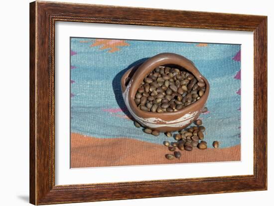 Pinon Nuts, an Important Food of Southwestern Native Americans, in a Pueblo Indian Pottery Bowl-null-Framed Premium Giclee Print